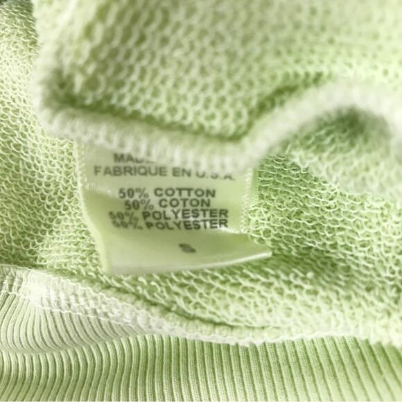 WILDFOX Love Life Kinley Hoodie Cropped Jacket Zip Front Green Size Small New - Picture 11 of 12